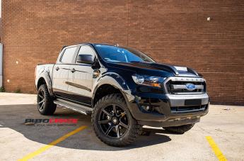 FORD RANGER AVALANCHE MATTE BLACK FRONT MILLED